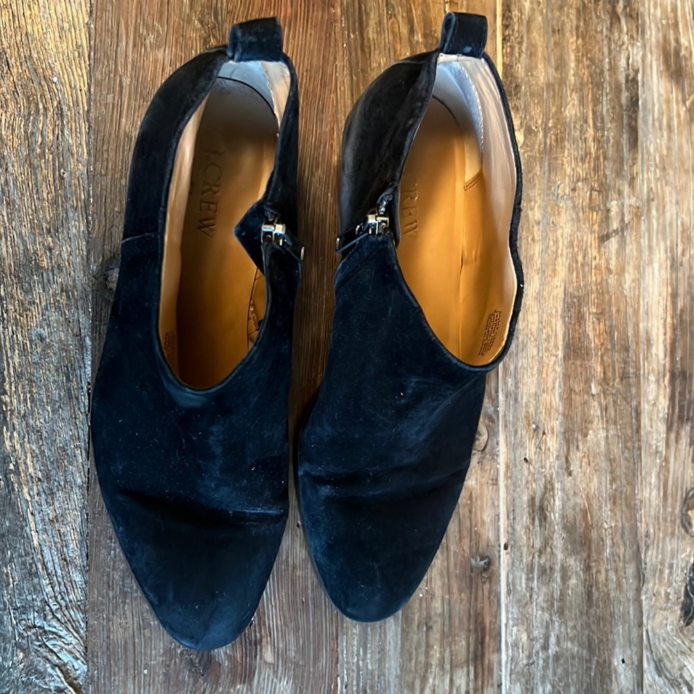 J Crew Factory leather bootie with side zip